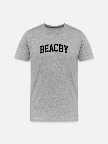 Strandig-minimalistischer Sommer-Strandstil - Männer Premium Bio T-Shirt - Grau meliert