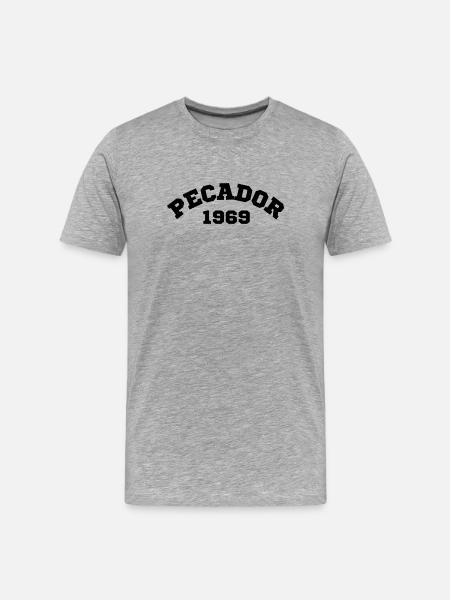 Sinner, 1969 - Männer Premium Bio T-Shirt - Grau meliert