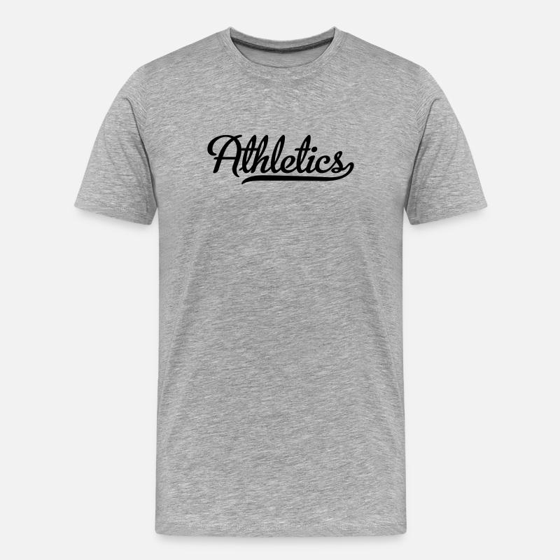 Athletics - Männer Premium Bio T-Shirt - Grau meliert