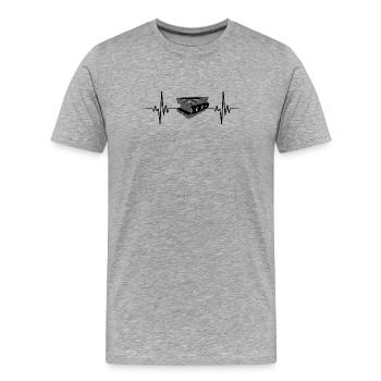 Livres Heartbeat Book Lire des Bookworm Bookchildren - T-shirt bio Premium Homme - gris chiné - Devant - Damien (186cm)