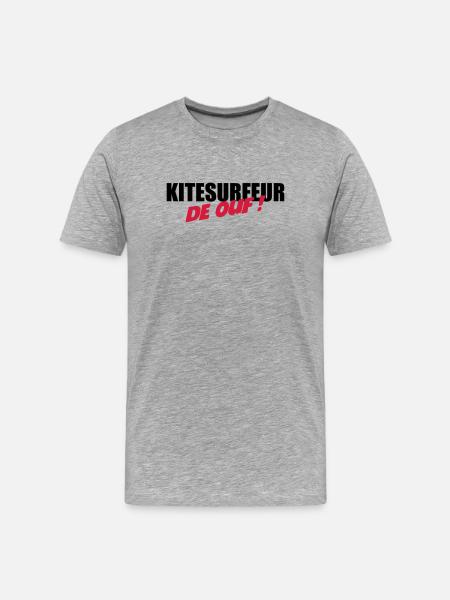 Kiteboarding / Kitesurfing / Kitesurf / - T-shirt bio Premium Homme - gris chiné