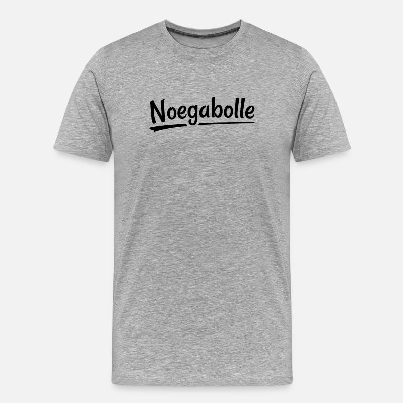 Noegabolle - Antwerpener Dialekt - Männer Premium Bio T-Shirt - Grau meliert