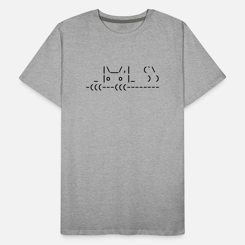 chat ascii mignon - chat ascii mignon T-shirt bio Premium Homme