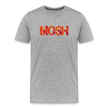 Mosh! - Men's Premium Organic T-Shirt - heather grey - Front - Damien (186cm)