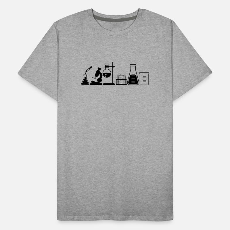 Laboratory with jars, microscope and tubes Men's Premium Organic T-Shirt