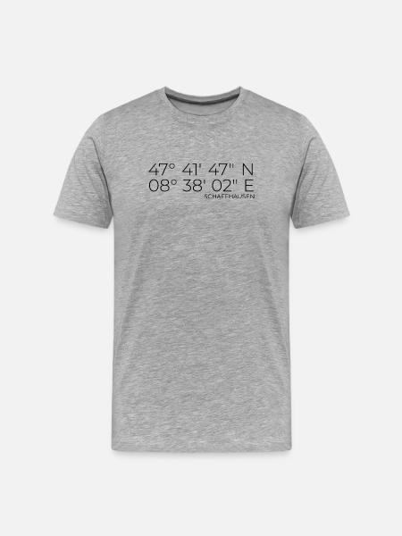 Coordinates Schaffhausen - Men's Premium Organic T-Shirt - heather grey