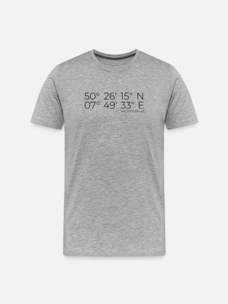Coordinates Montabaur - Men's Premium Organic T-Shirt - heather grey
