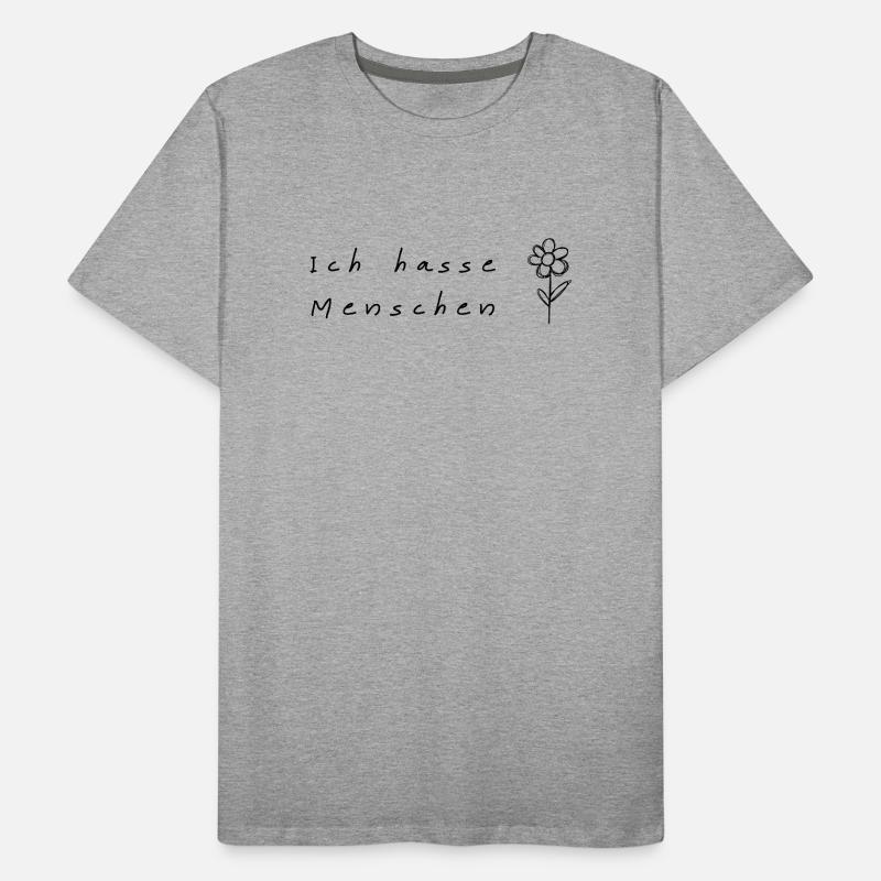 Ich hasse Menschen Männer Premium Bio T-Shirt