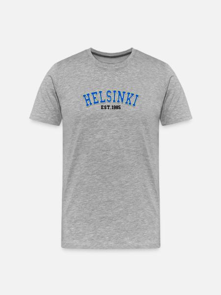 Helsinki est.1985 - T-shirt bio Premium Homme - gris chiné