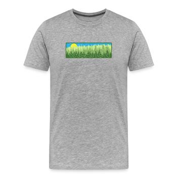Summer Vacation Hiking Outline - Men's Premium Organic T-Shirt - heather grey - Front - Damien (186cm)