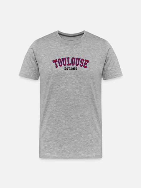 Toulouse Est. 1995 - Männer Premium Bio T-Shirt - Grau meliert