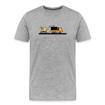 Bagger - Männer Premium Bio T-Shirt - Grau meliert - Vorne - Damien (186cm)