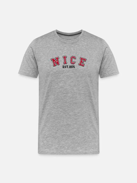 Nice Est. 1975 - Men's Premium Organic T-Shirt - heather grey