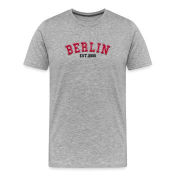 Berlin Est. 2006 - T-shirt bio Premium Homme - gris chiné - Devant - Damien (186cm)