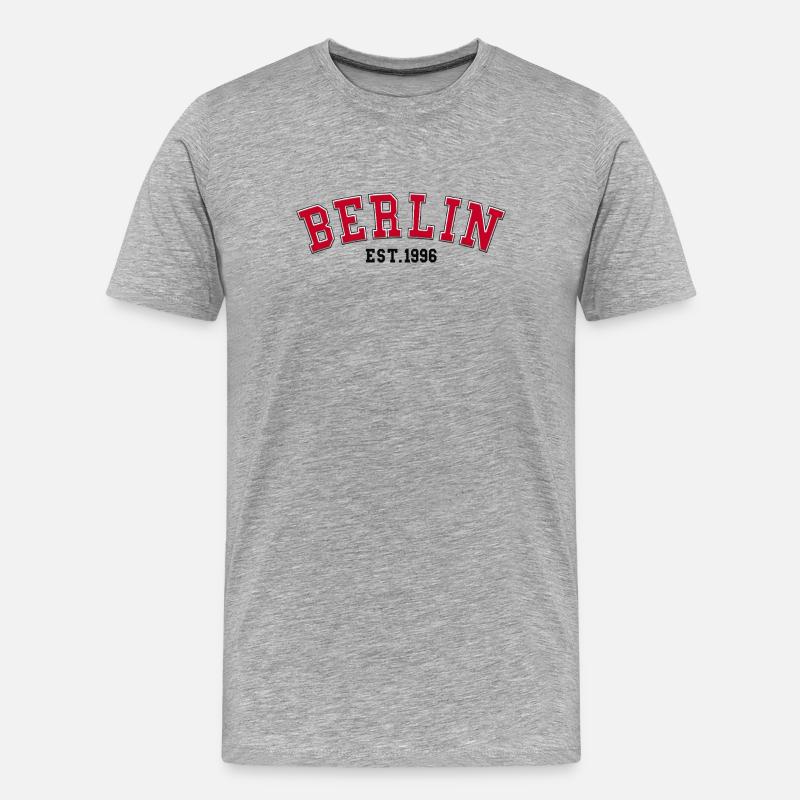 Berlin, gegründet 1996 - Männer Premium Bio T-Shirt - Grau meliert