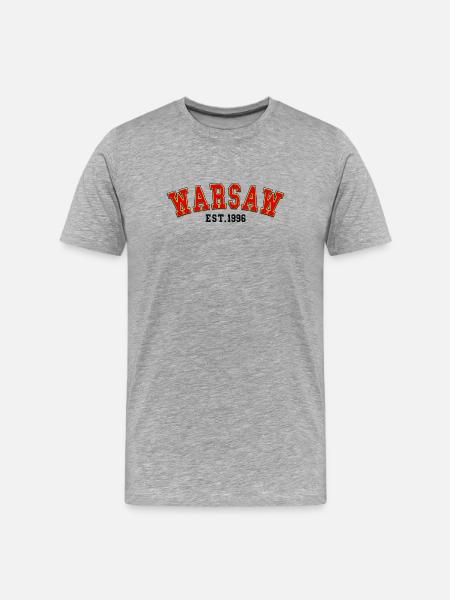 Varsovie fondée en 1996 - T-shirt bio Premium Homme - gris chiné