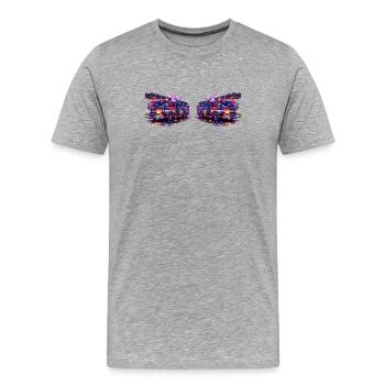 Véhicule de la brigade des pompiers - T-shirt bio Premium Homme - gris chiné - Devant - Damien (186cm)
