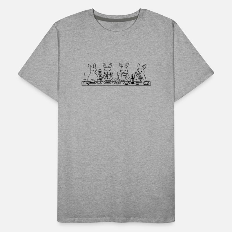 Dining Rabbits Männer Premium Bio T-Shirt