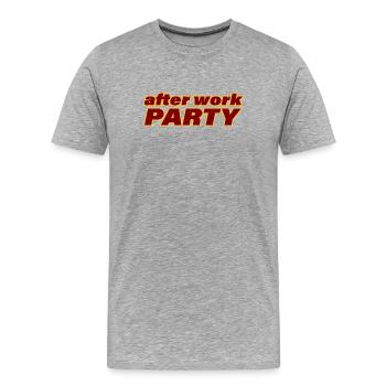 AFTER WORK PARTY - Männer Premium Bio T-Shirt - Grau meliert - Vorne - Damien (186cm)