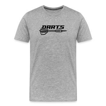 Dartpfeil Darts - Männer Premium Bio T-Shirt - Grau meliert - Vorne - Damien (186cm)