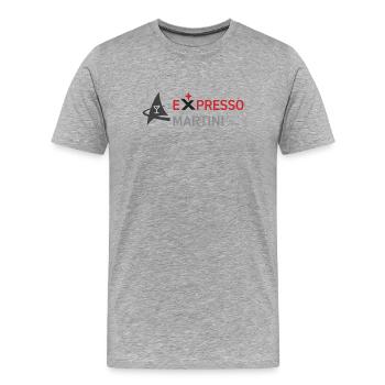 EXPRESSO Martini - T-shirt bio Premium Homme - gris chiné - Devant - Damien (186cm)