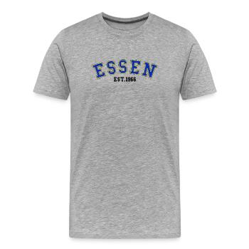 Essen Fondée en 1966 - T-shirt bio Premium Homme - gris chiné - Devant - Damien (186cm)