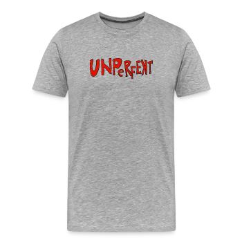 Unperfect – Imperfect typography - Men's Premium Organic T-Shirt - heather grey - Front - Damien (186cm)