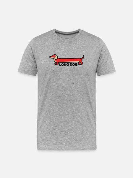 Dachshund Long Dog Saying Funny - Men's Premium Organic T-Shirt - heather grey