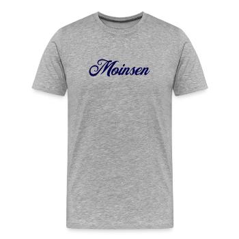 Moinsen (Magasin de laits1) - T-shirt bio Premium Homme - gris chiné - Devant - Damien (186cm)