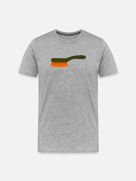 Mushroom Brush Tool Collector - Men's Premium Organic T-Shirt - heather grey