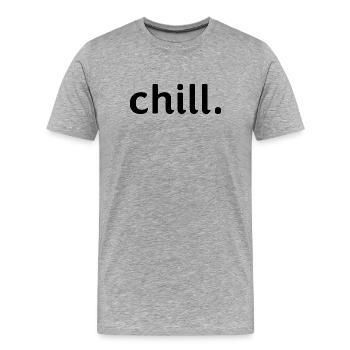 chill. - Men's Premium Organic T-Shirt - heather grey - Front - Damien (186cm)