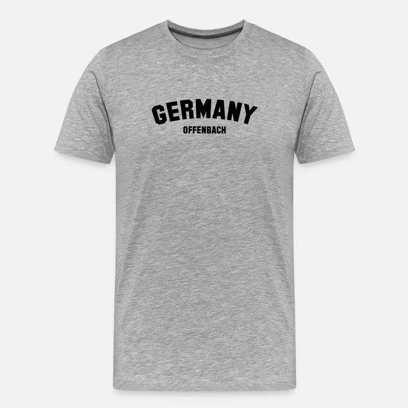 OFFENBACH Germany - Deutschland - Männer Premium Bio T-Shirt - Grau meliert