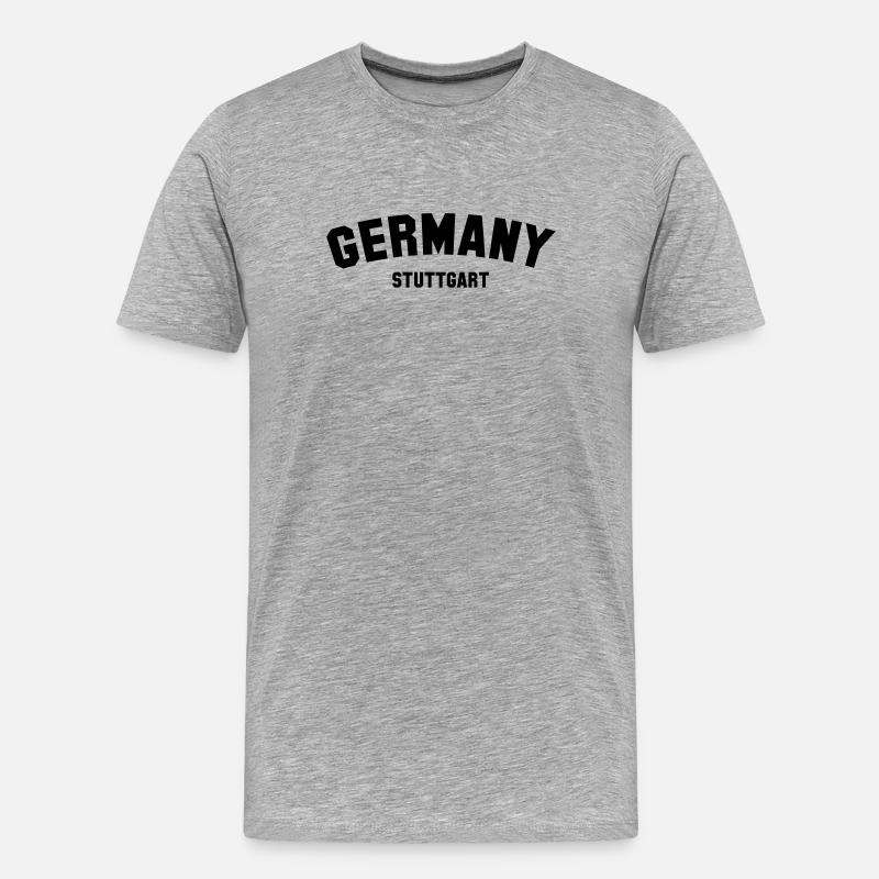 STUTTGART - Männer Premium Bio T-Shirt - Grau meliert