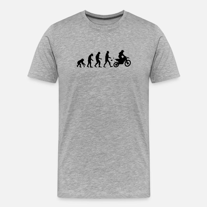 evolution motocross - Männer Premium Bio T-Shirt - Grau meliert