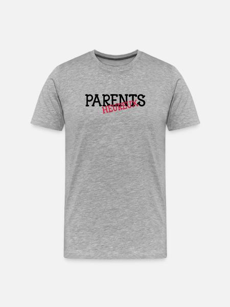 Parents heureux ! - T-shirt bio Premium Homme - gris chiné