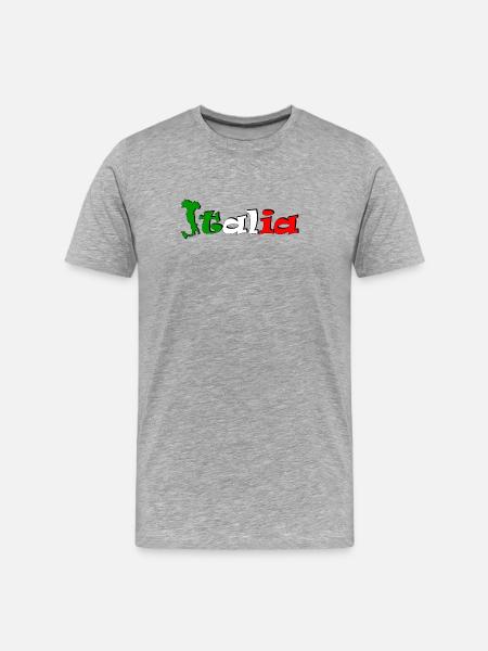 T-shirt logo Italia - Men's Premium Organic T-Shirt - heather grey