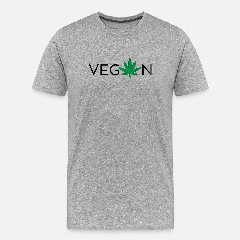 Vegan - Männer Premium Bio T-Shirt - Grau meliert