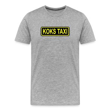 Koks Taxi - Männer Premium Bio T-Shirt - Grau meliert - Vorne - Damien (186cm)