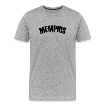 Memphis Shirt - Men's Premium Organic T-Shirt - heather grey - Front - Damien (186cm)