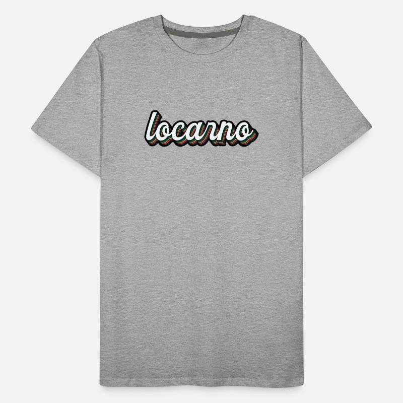 Locarno Regenbogen Script Männer Premium Bio T-Shirt