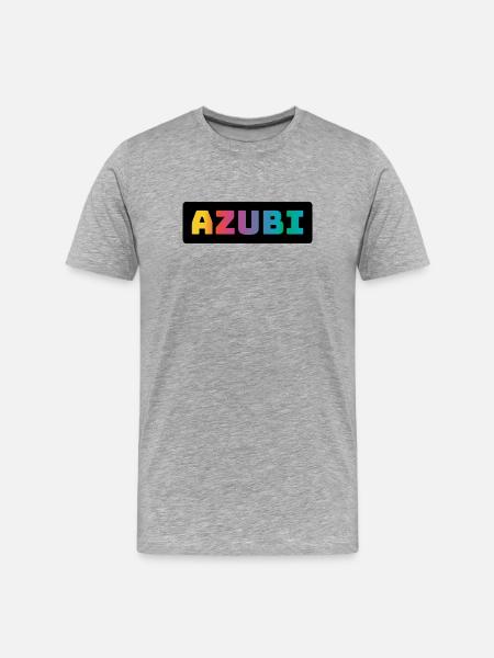 Azubi Tshirt coloured black - Männer Premium Bio T-Shirt - Grau meliert
