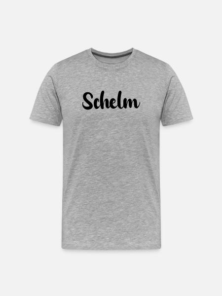 Schelm - Männer Premium Bio T-Shirt - Grau meliert