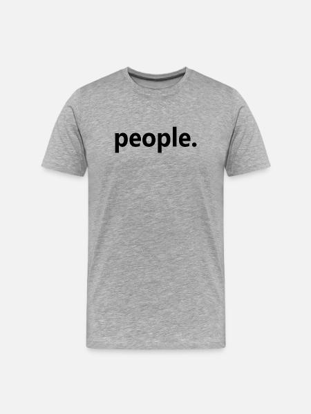 People - Männer Premium Bio T-Shirt - Grau meliert