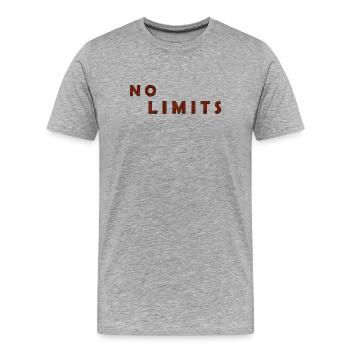 T-shirt durable à motif de fleurs sauvages - T-shirt bio Premium Homme - gris chiné - Devant - Damien (186cm)
