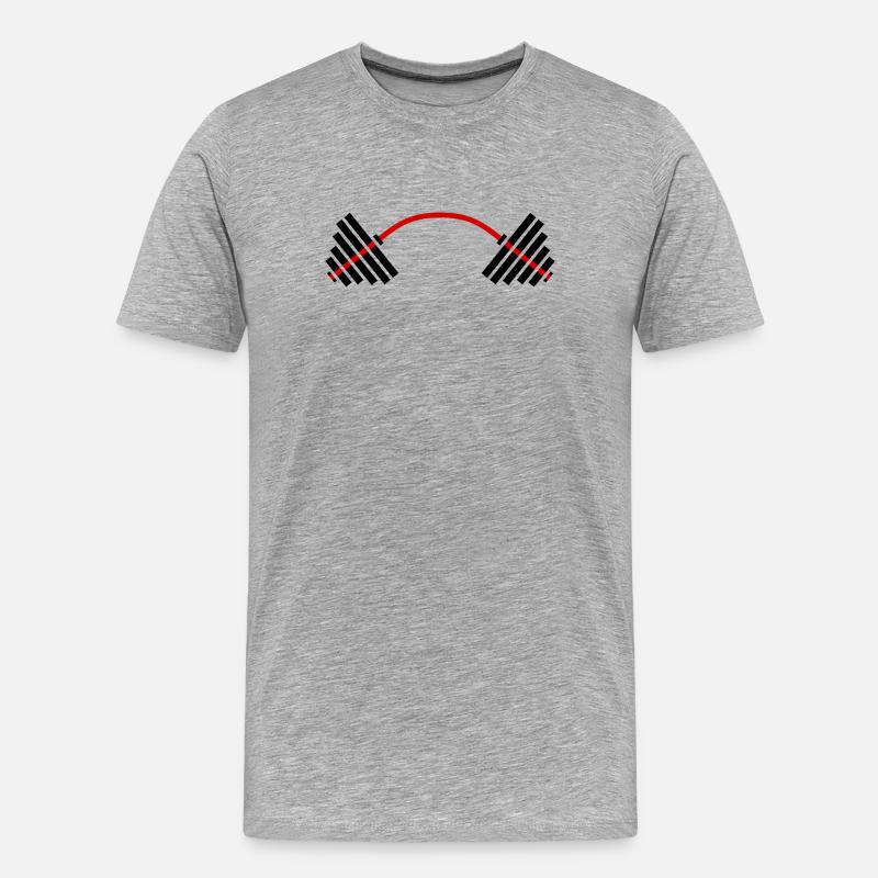 Max Power GYM: Workout & Motivation - Männer Premium Bio T-Shirt - Grau meliert