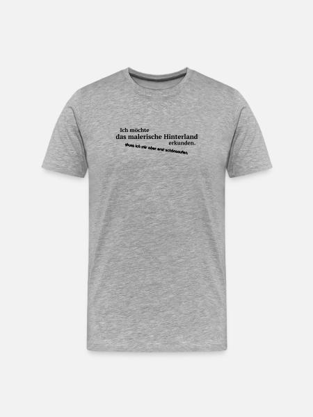 Malerisches Hinterland - Männer Premium Bio T-Shirt - Grau meliert