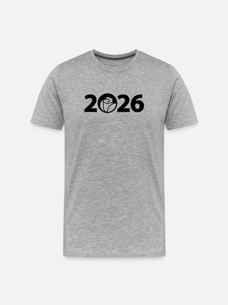 2026 Rose, Rosenfest - Männer Premium Bio T-Shirt - Grau meliert