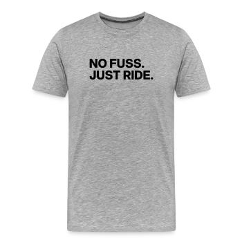 Pas de tracas - Juste rouler - T-shirt bio Premium Homme - gris chiné - Devant - Damien (186cm)
