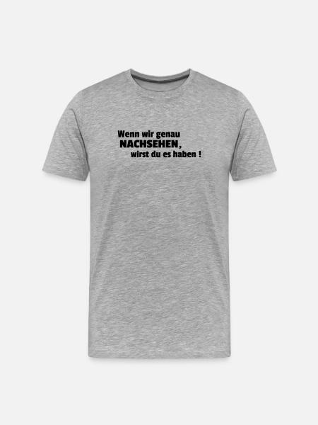 LOOK UP - Men's Premium Organic T-Shirt - heather grey