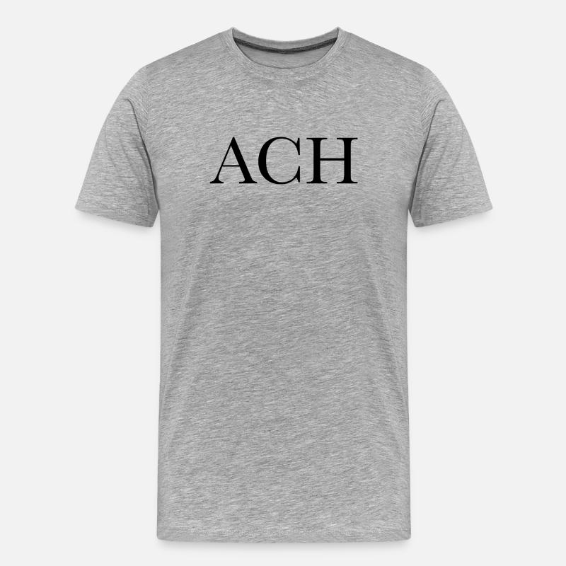 ACH - Männer Premium Bio T-Shirt - Grau meliert